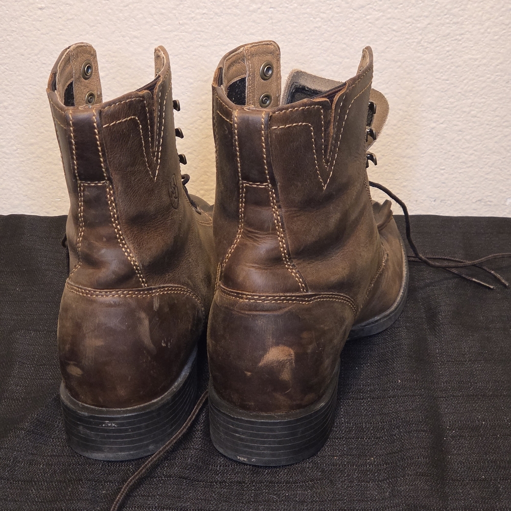 Womens Ariat Boot Barn Brown Roper Lace Up Boots 9.5 - Picture 6 of 6